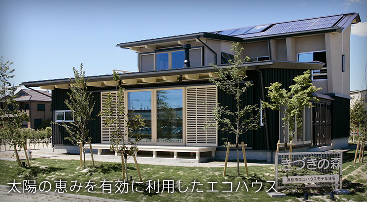 浜松市エコハウスモデル住宅／きづきの家外観